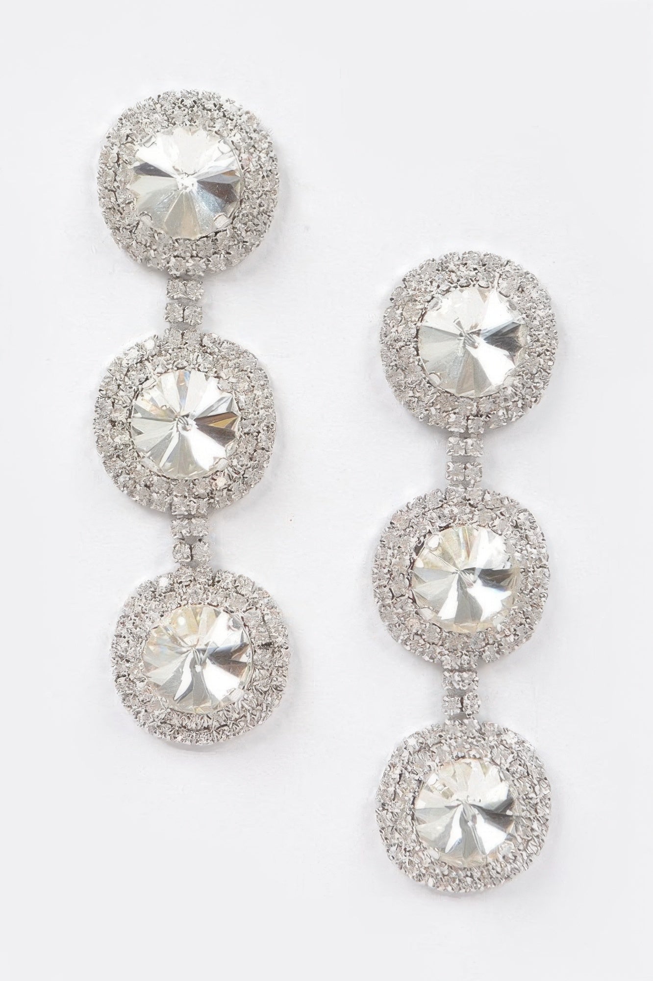 Multi Rhinestone Dangle Earring
