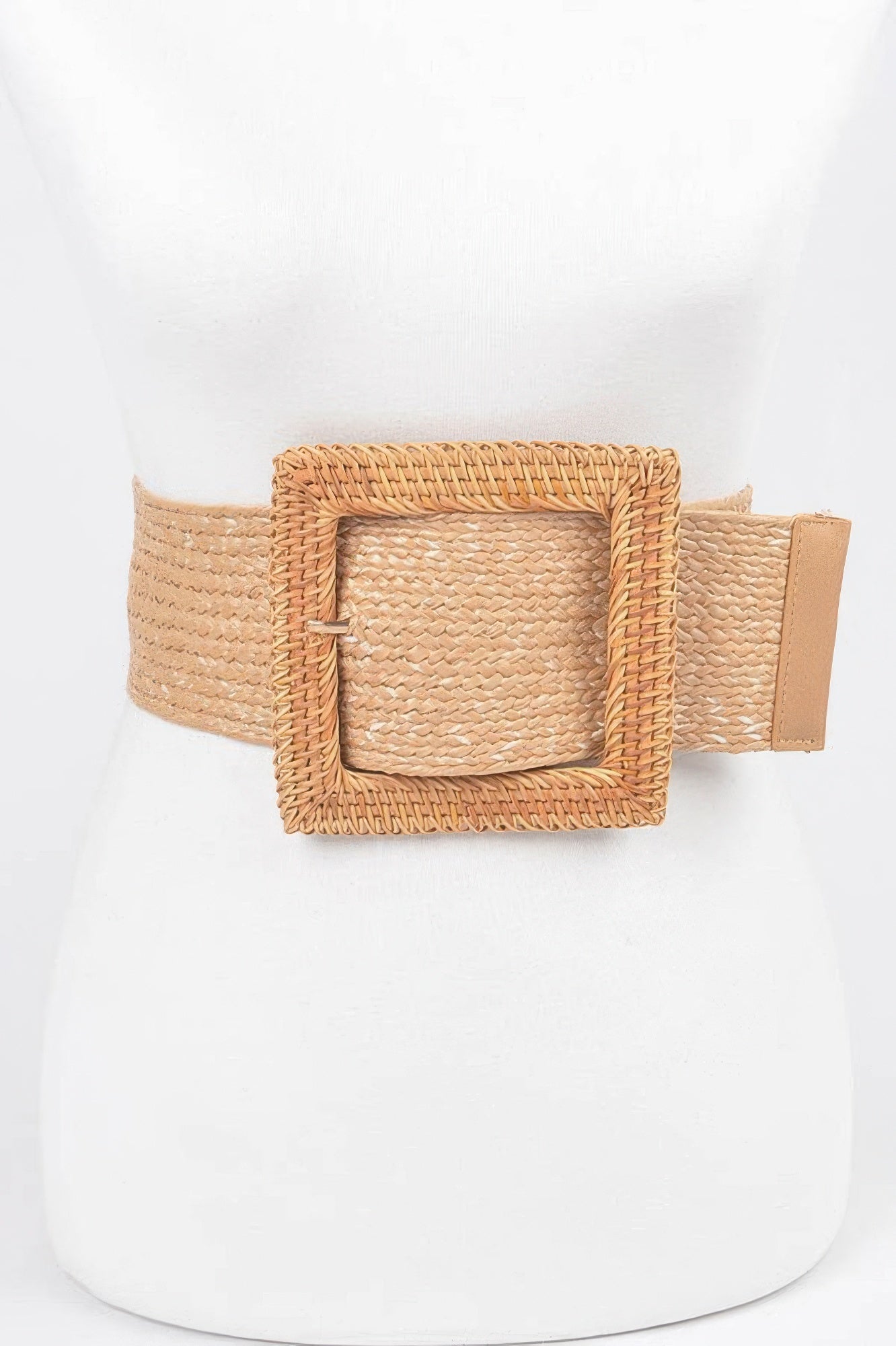 Bamboo Buckle Wide Stretch Belt