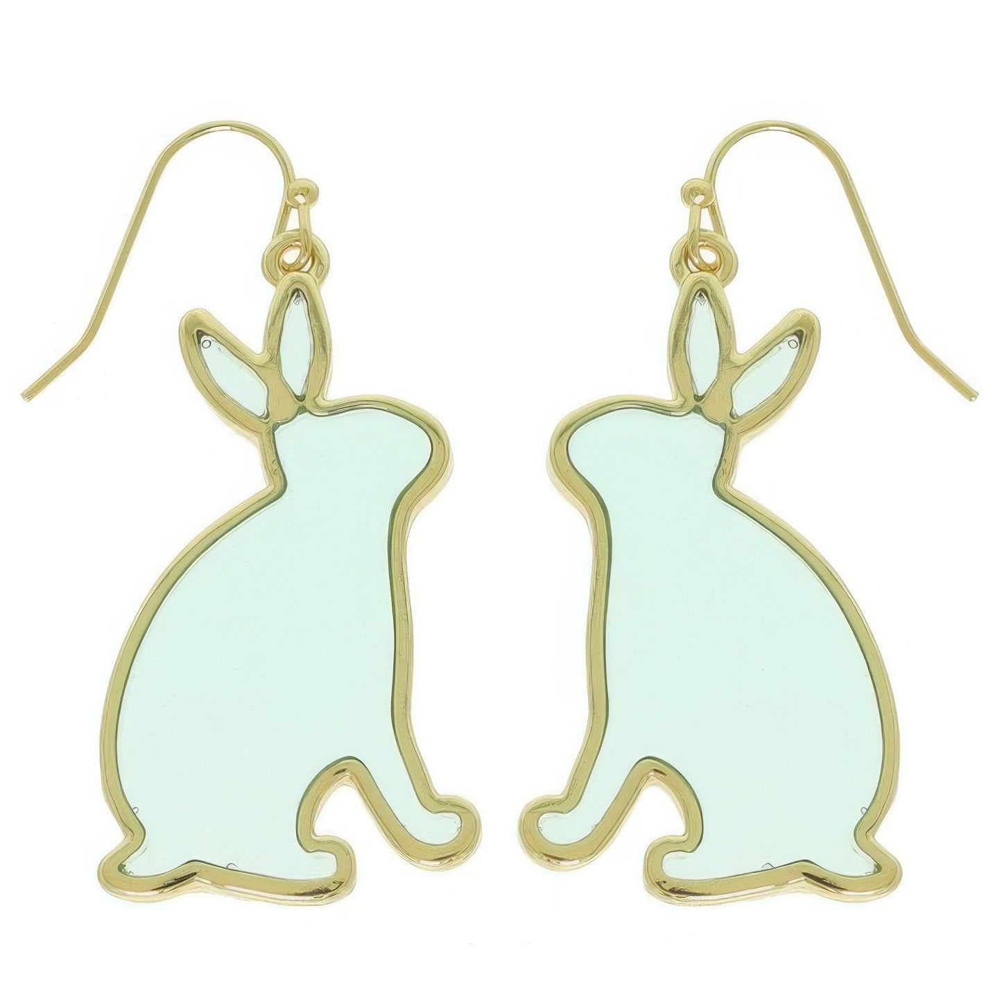 Easter Bunny Window Epoxy Dangle Earrings