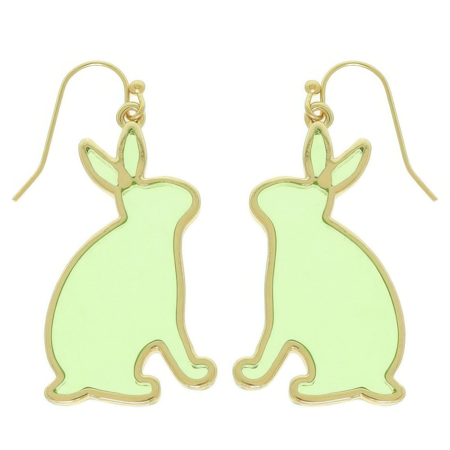 Easter Bunny Window Epoxy Dangle Earrings