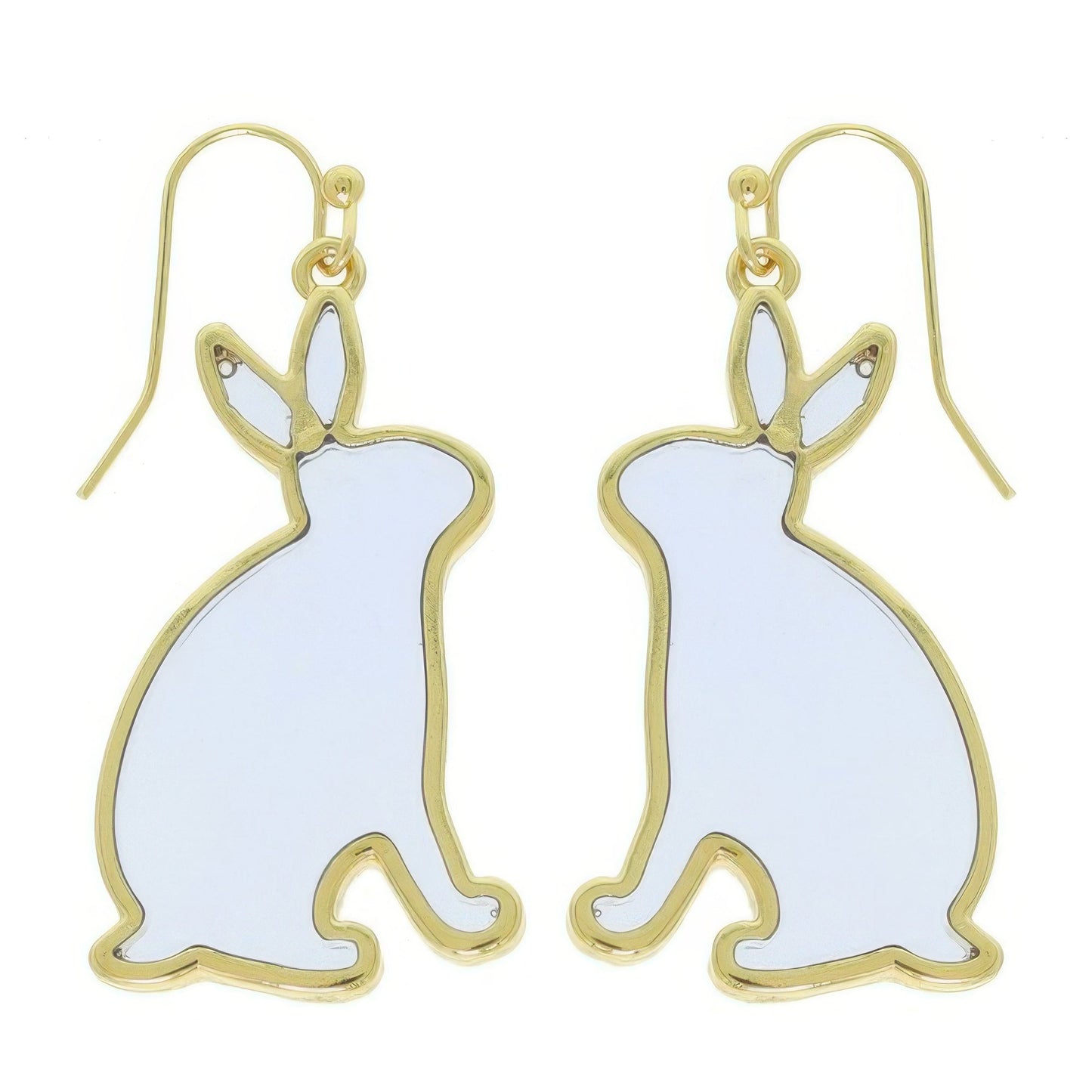 Easter Bunny Window Epoxy Dangle Earrings