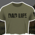 Dad Life T-Shirt with a bold graphic design, perfect for outdoorsy fathers, featuring a sleeve print.