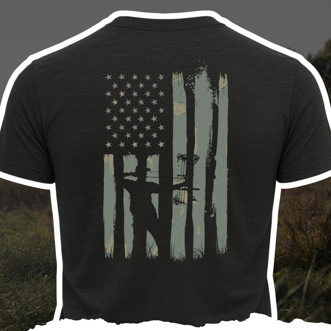 American Bowhunter Tee graphic t-shirt with outdoor-inspired design and comfortable fit