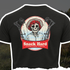 Back view of the Snack Hard Hunting Team Tee featuring a skull graphic and bow hunting design.