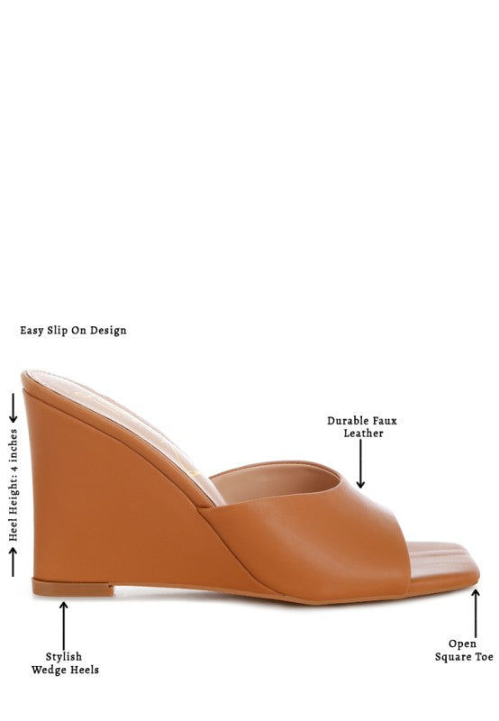 Shiloy Recycled Faux Leather Wedge Sandals