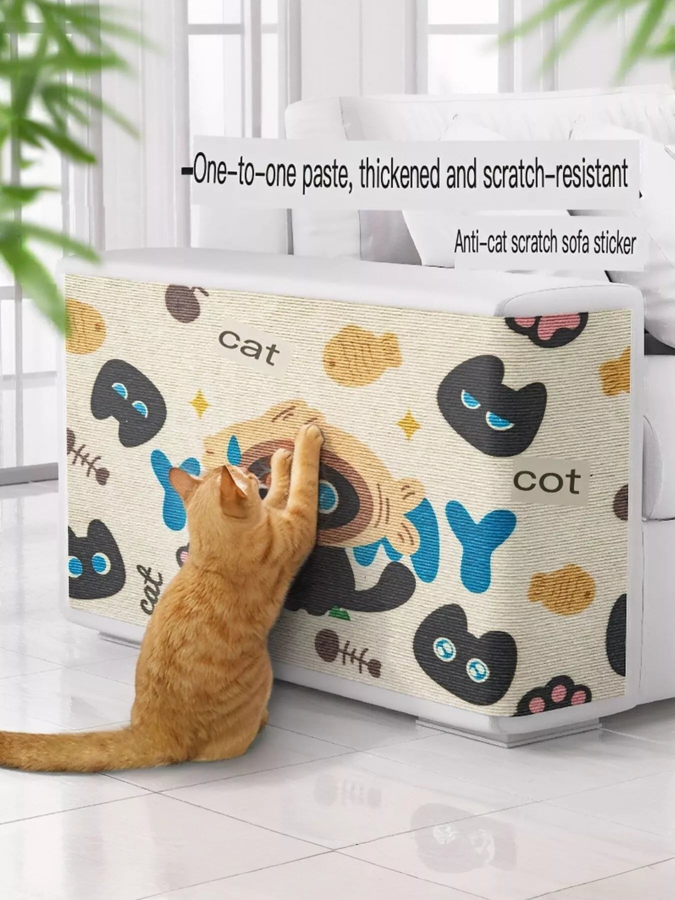Cartoon Pattern Anti - Scratch Sofa Pet Furniture Protector - Loving It Shop