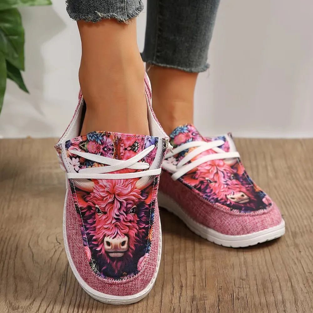 Geometric Round Toe Flat Slip - Ons - Loving It Shop