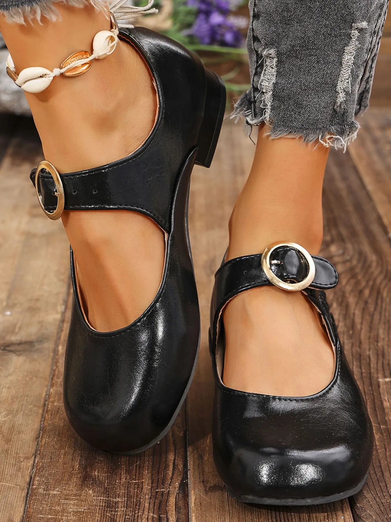Buckle Strap Mary Jane Loafers - Loving It Shop