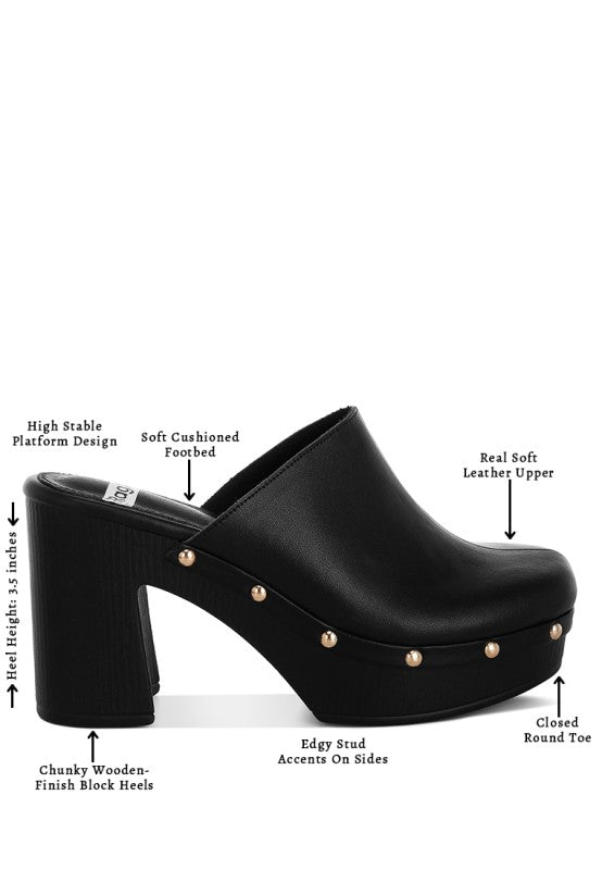 Benji Recycled Leather Clogs