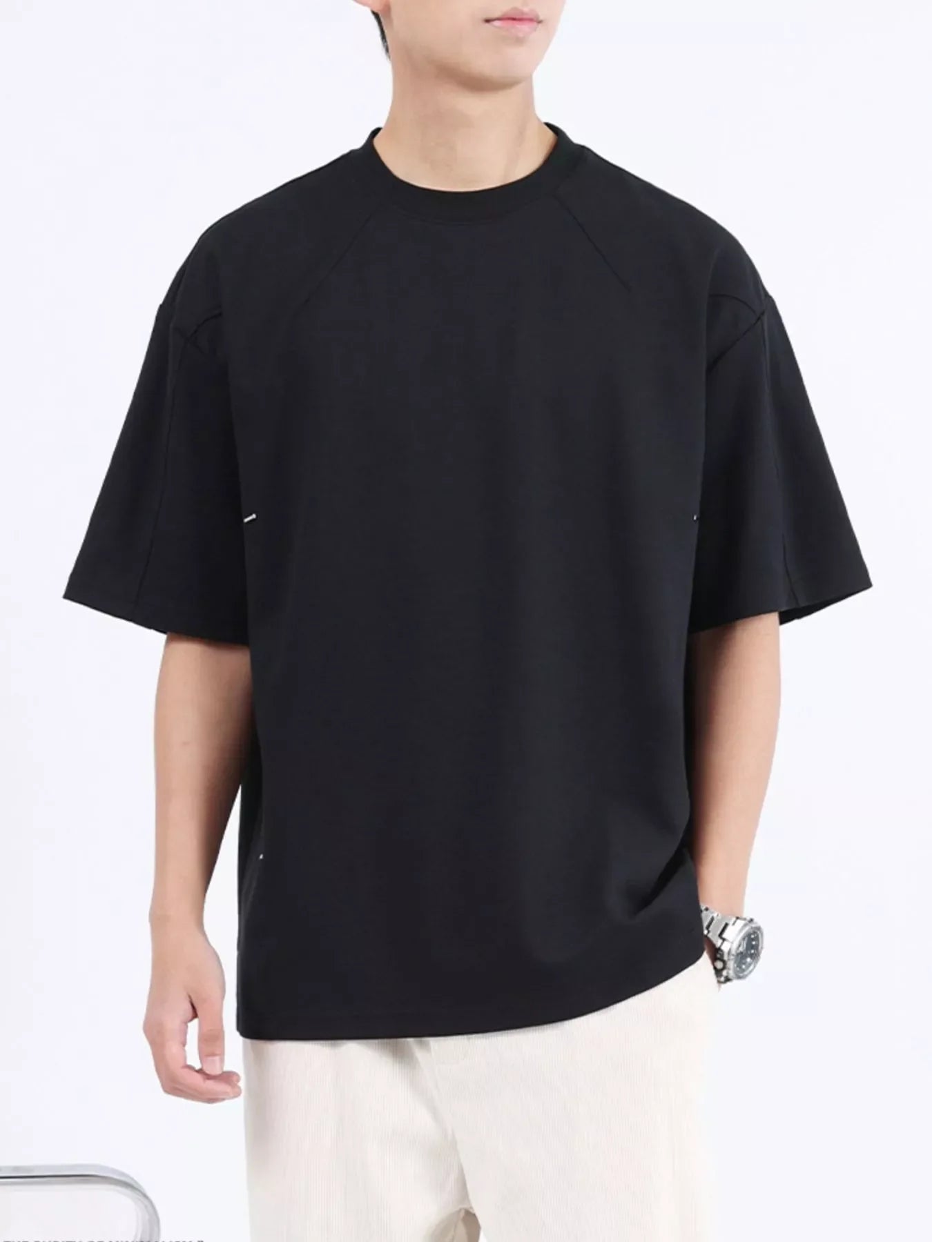 Men's Plus Size Half Sleeve Oversized T-Shirt - Loving It Shop