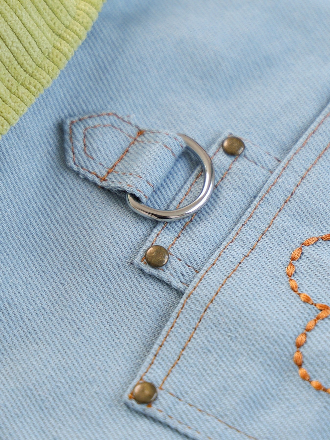 Denim Flower Embroidered Pet Top - Loving It Shop