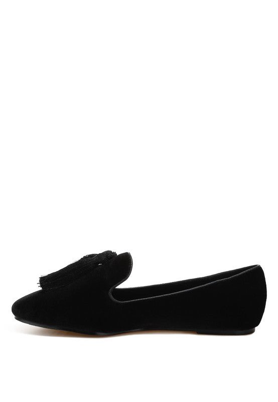 Tromso Iconic Tassel Detail Velvet Loafers - Loving It Shop