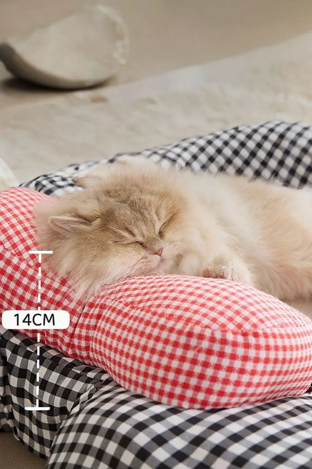 Cartoon Plaid Design Pet Mat with Bow - Loving It Shop