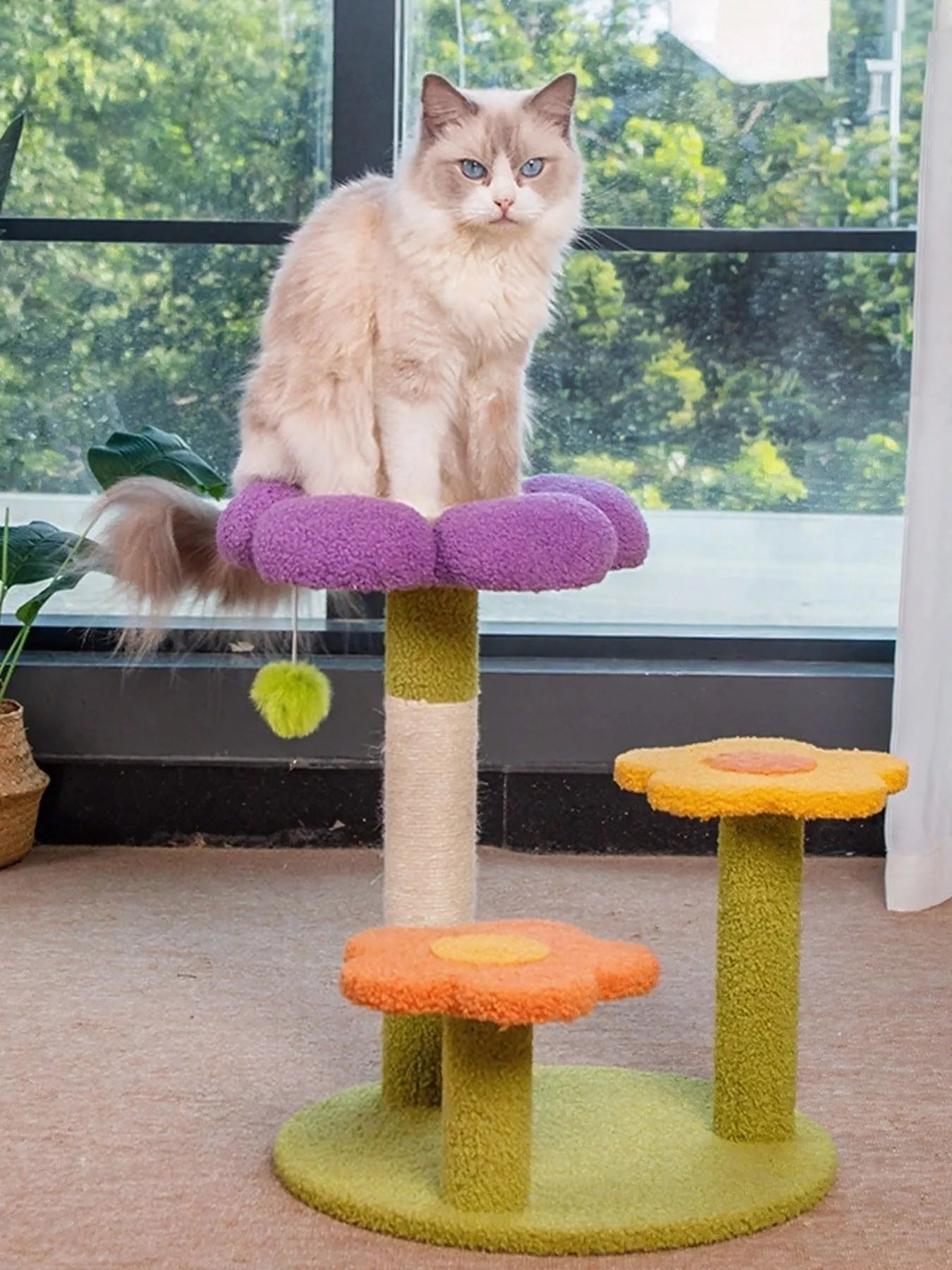 Flower Design Cat Tree with Scratching Post - Loving It Shop