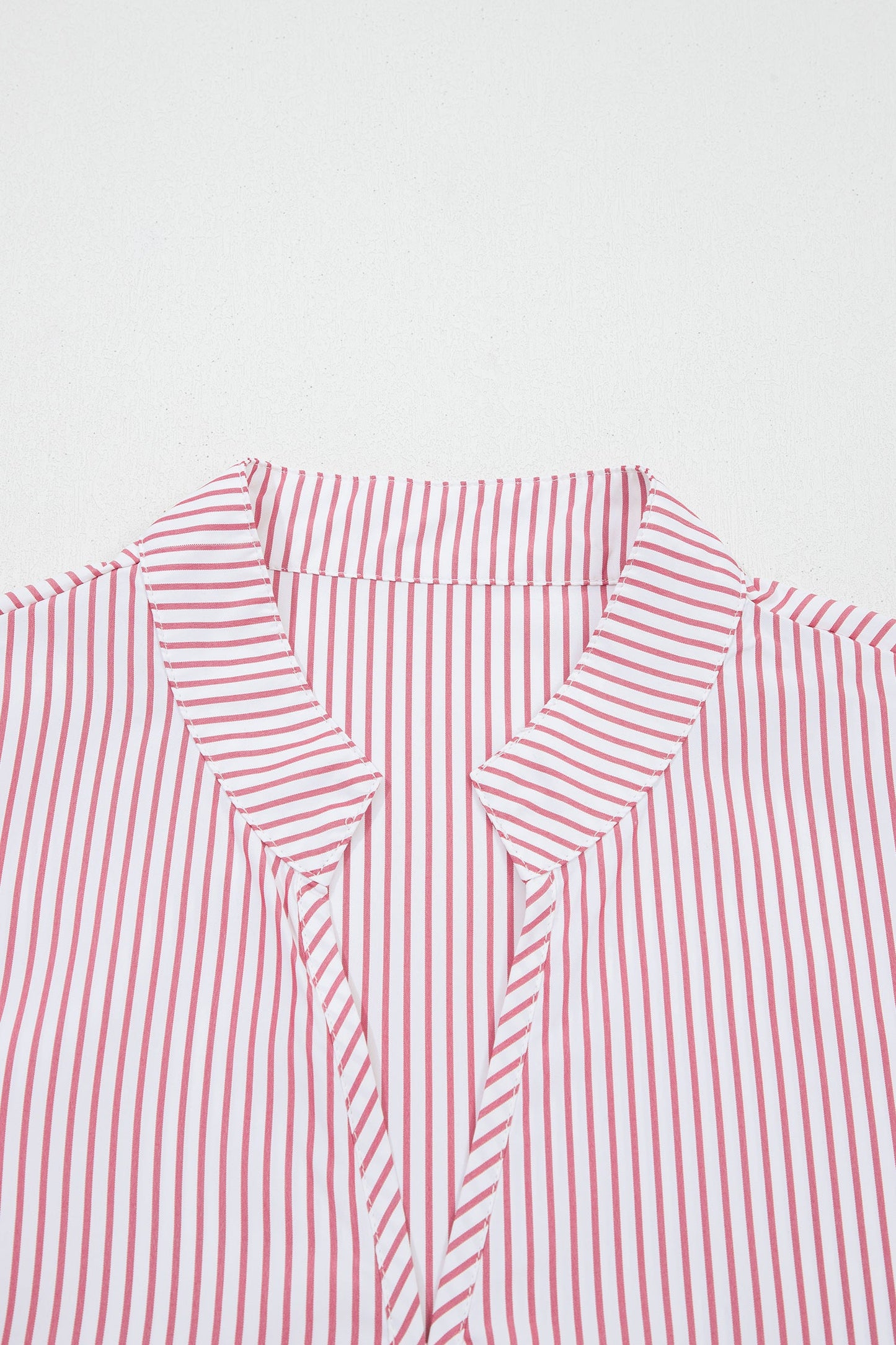 Red Stripe Plus Size Ruffled Hem Pinstriped Midi Dress