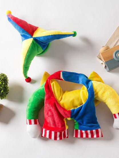 Colorful Clown Pet Jumpsuit with Hat - Loving It Shop