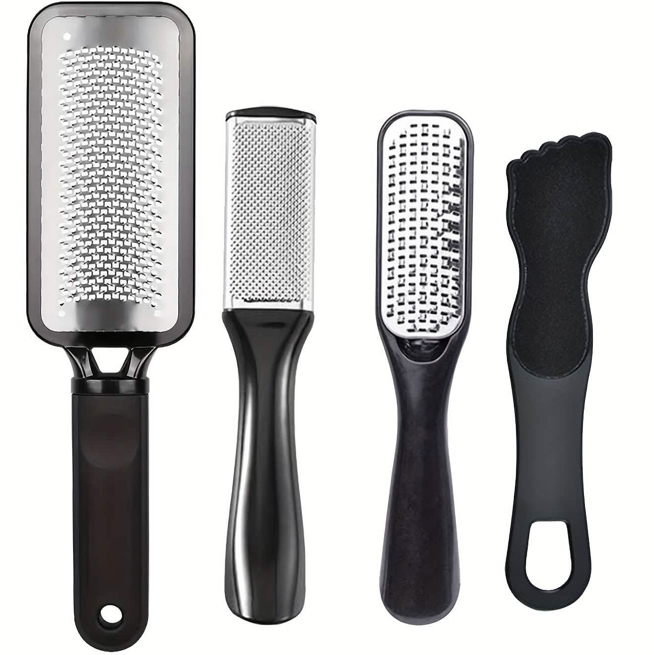 4-Piece Stainless Steel Foot File Set – Callus &amp; Dead Skin Remover