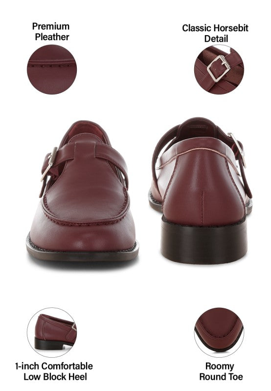 Tesoro Low Heel Mary Jane Loafers