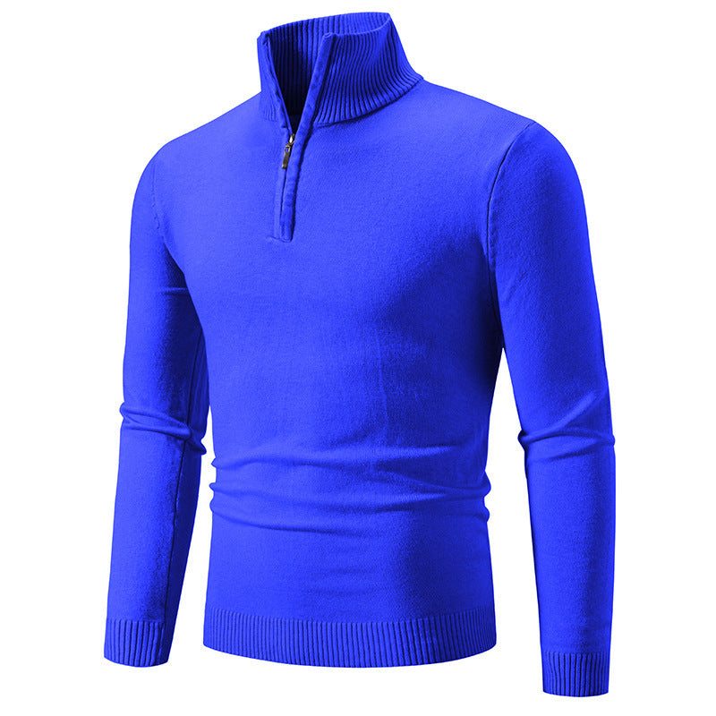 Zip-up Turtleneck Pullover Men&