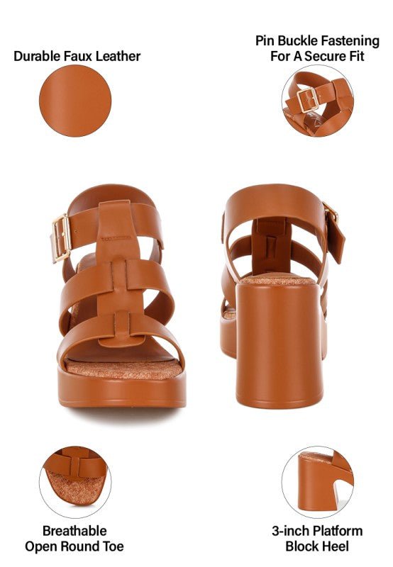 Avalon Chunky Pin Buckle Platform Heels - Loving It Shop
