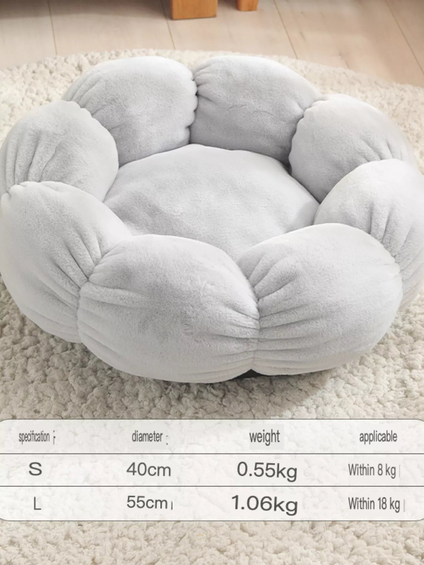 Round Plush Pet Nest with Cloud Pillow - Loving It Shop