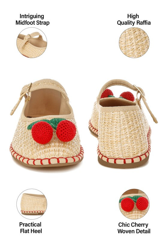 Brunch Date Cherry Accent Mary Jane Flats