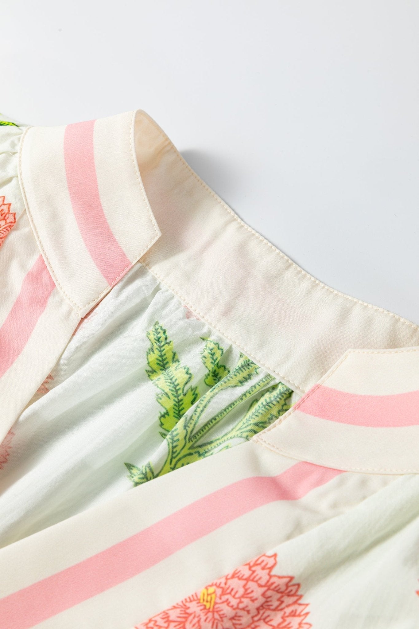Casual Wild Flower Print V Neck 3/4 Sleeve Blouse - Loving It Shop