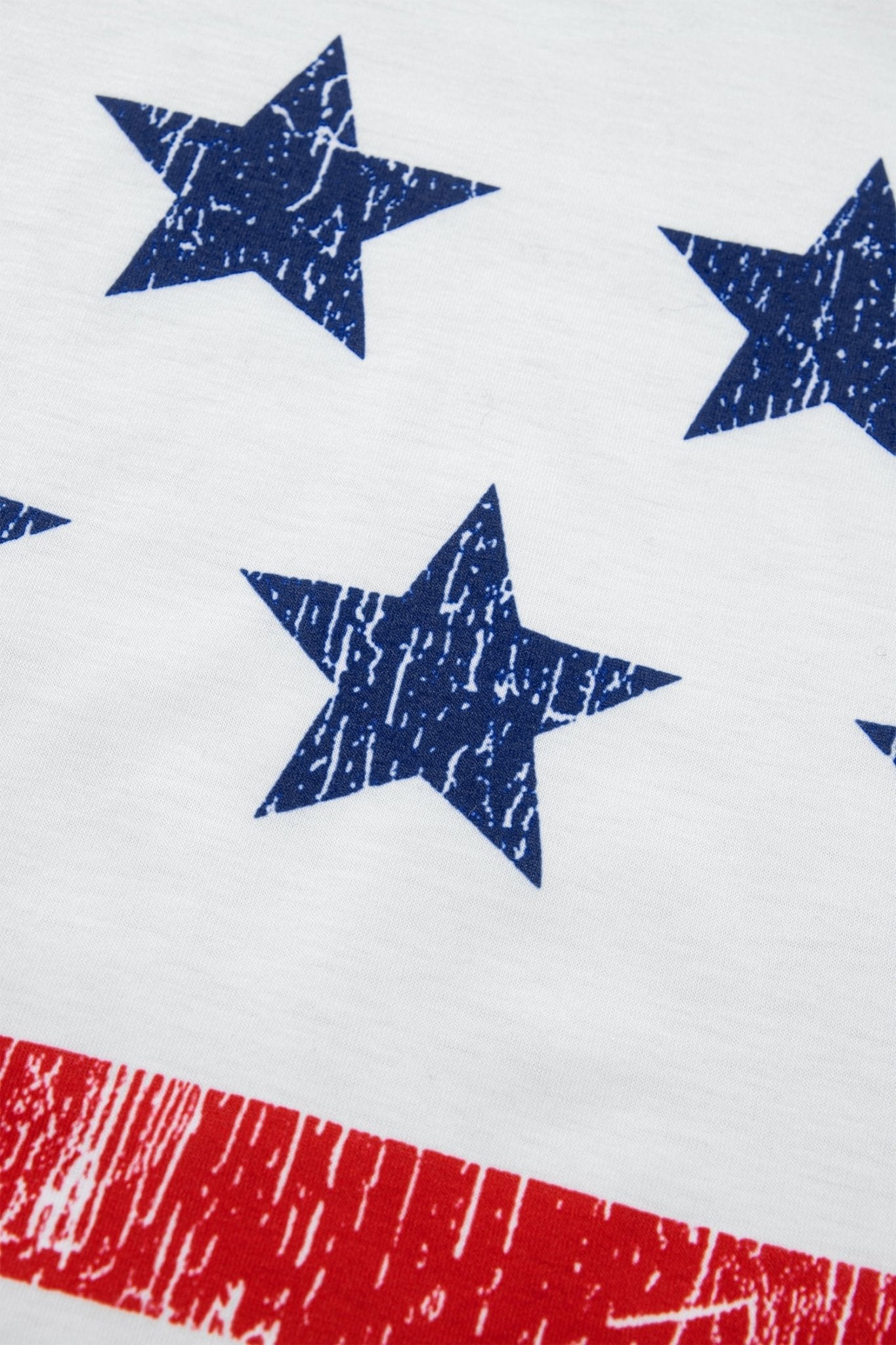 White Vintage Stars and Stripes Printed Casual Tank Top - Loving It Shop