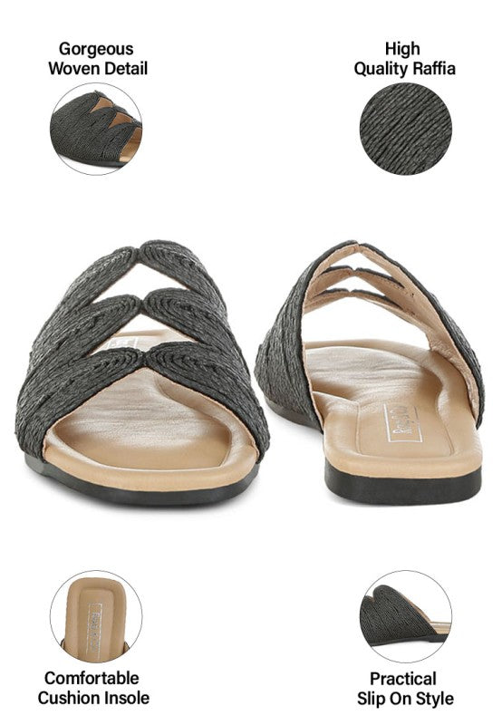 Daisy Doe Raffia Square Toe Flats