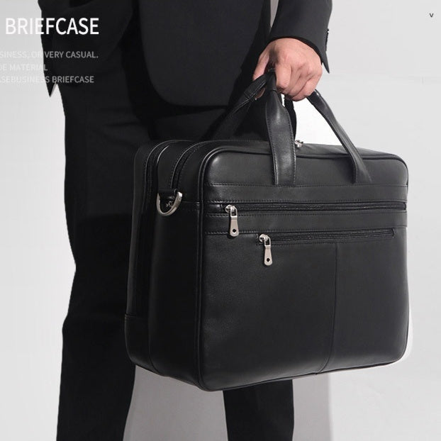 Leather Handbag Briefcase Napa Leather Comfortable Texture Men&
