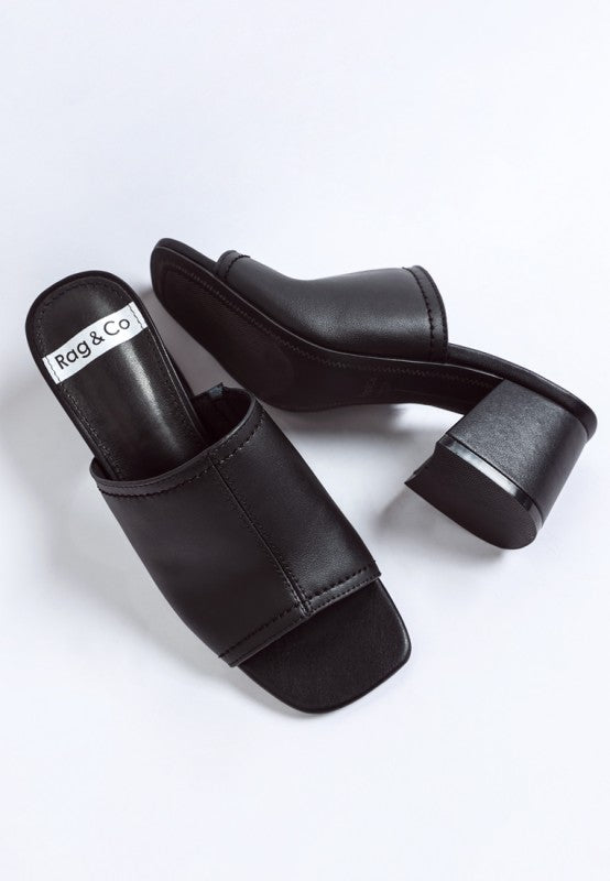 Wuling Slip-On Soft Leather Heels