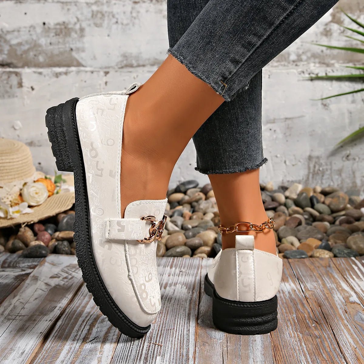 Round Toe Block Heels Loafers - Loving It Shop