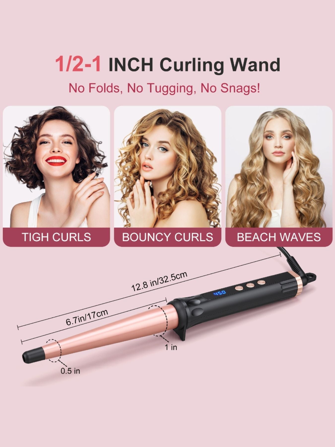Adjustable Temperature Hair Curling Iron - Loving It Shop