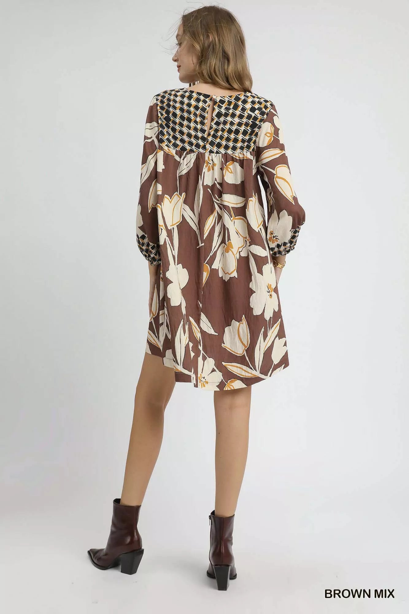 Floral High-Low Babydoll Dress
