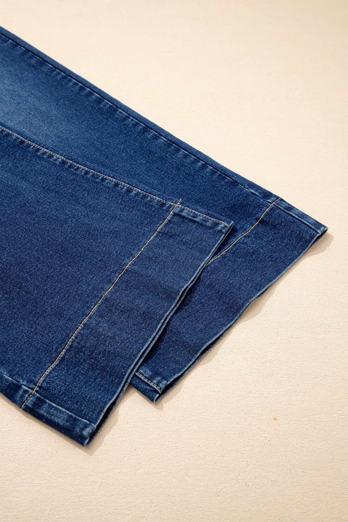 Blue Acid Wash Contrast Lace - up Plus Size Jeans - Loving It Shop