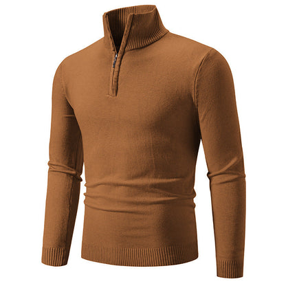 Zip-up Turtleneck Pullover Men&