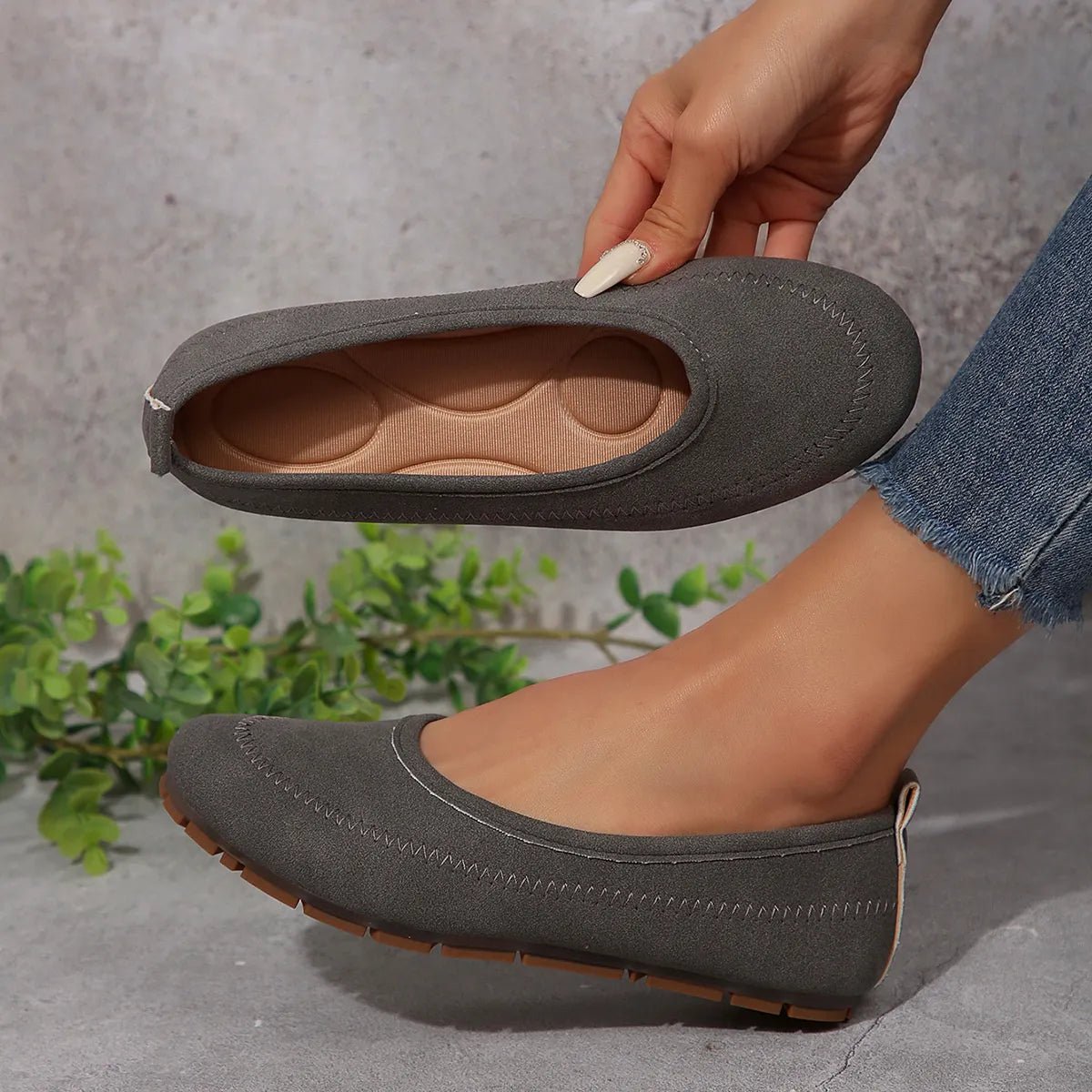 Round Toe Flat Slip - Ons - Loving It Shop