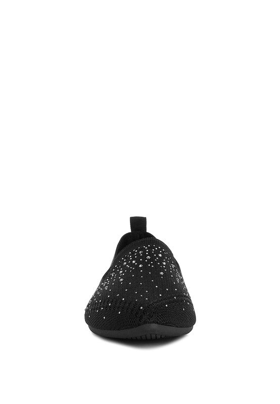 Abedi Rhinestone Embellished Pull Tab Loafers - Loving It Shop