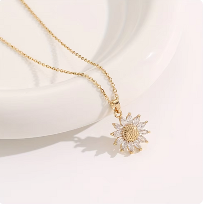 Sunflower Bloom Necklace – Perfect Gift for Mother&