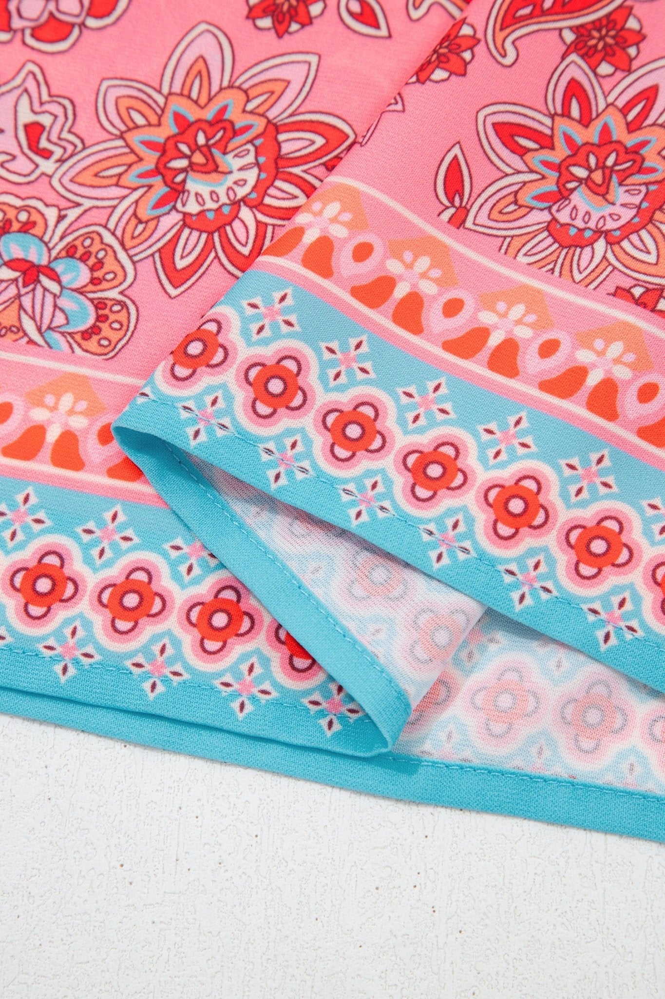 Sky Blue Bohemian Ethnic Print Spaghetti Straps Vacation Maxi Dress - Loving It Shop