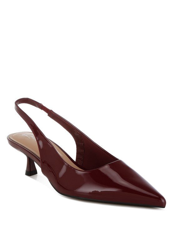 Pentas Kitten Heel Slingback Sandals - Loving It Shop
