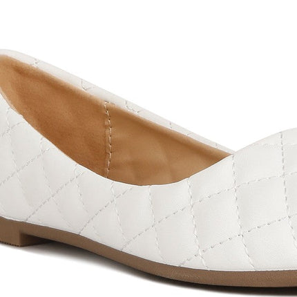 Rikhani Quilted Detail Ballet Flats