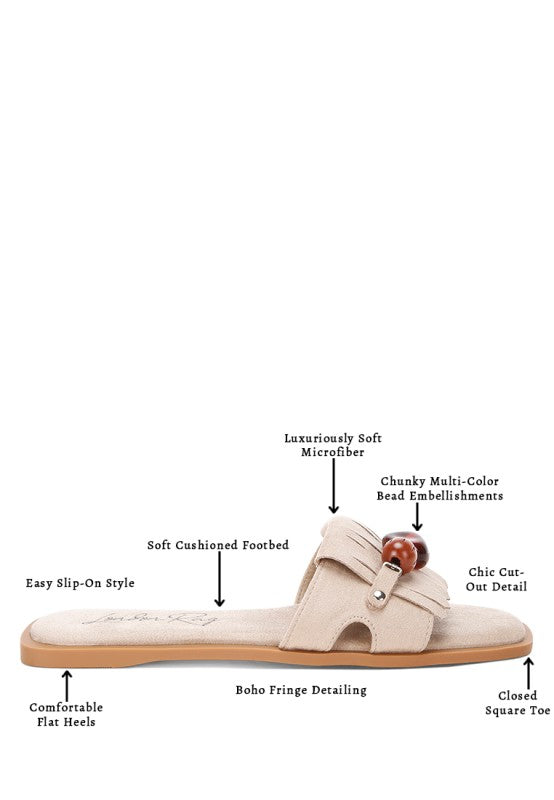 Dinasa Beaded Slip On Flats
