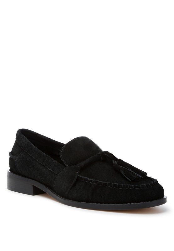 Rhone Tassels Detail Genuine Suede Loafers - Loving It Shop