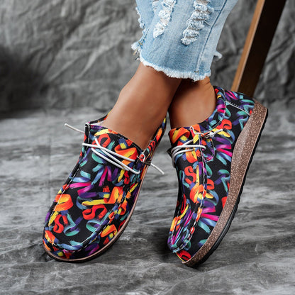 Colorful Printed Casual Loafers - Loving It Shop
