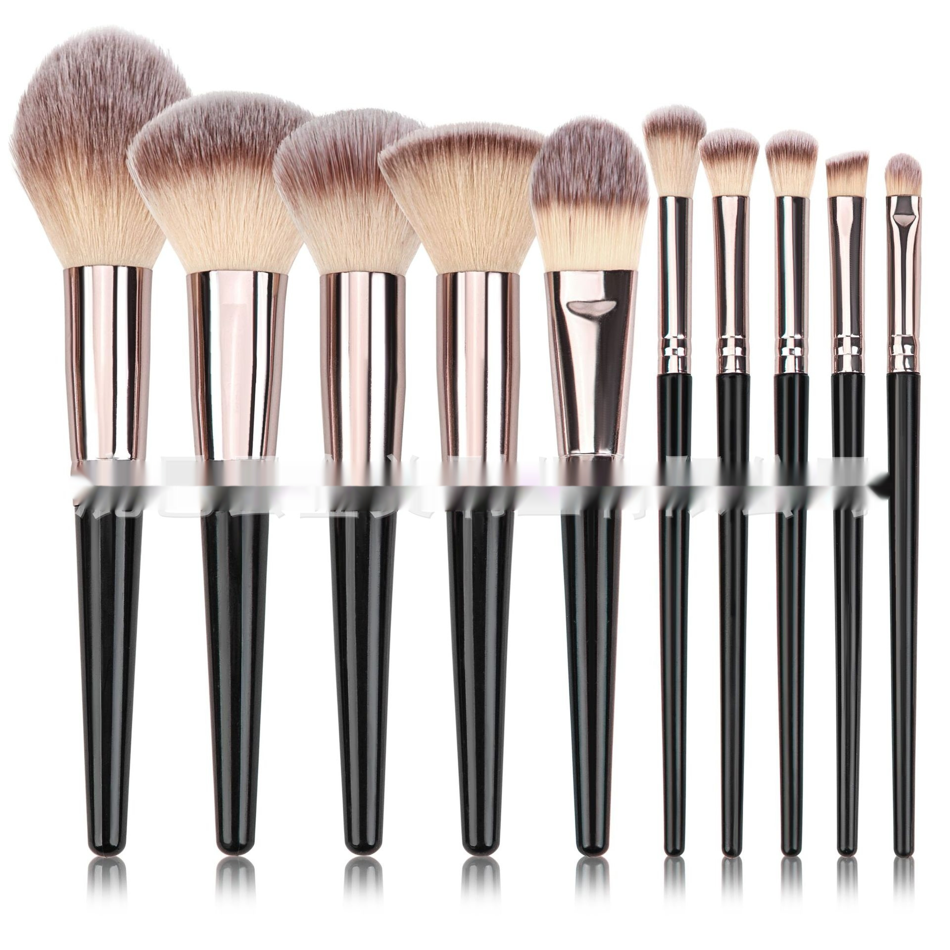 Black Makeup Brush Set – Face &amp; Eyes
