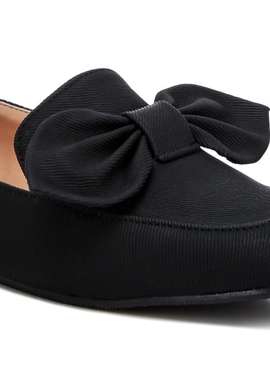 Waveney Bow Embellished Loafers - Loving It Shop