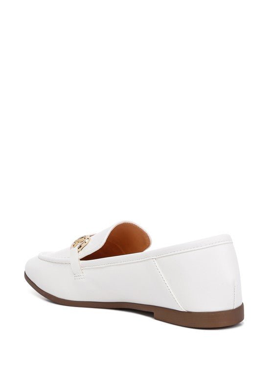 Talula Horsebit Embellished Faux Leather Loafers - Loving It Shop
