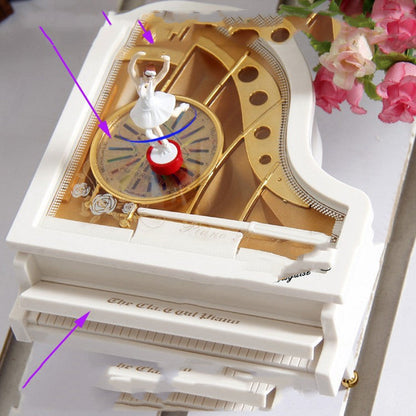 Dancing Girl Piano Music Box Valentine&