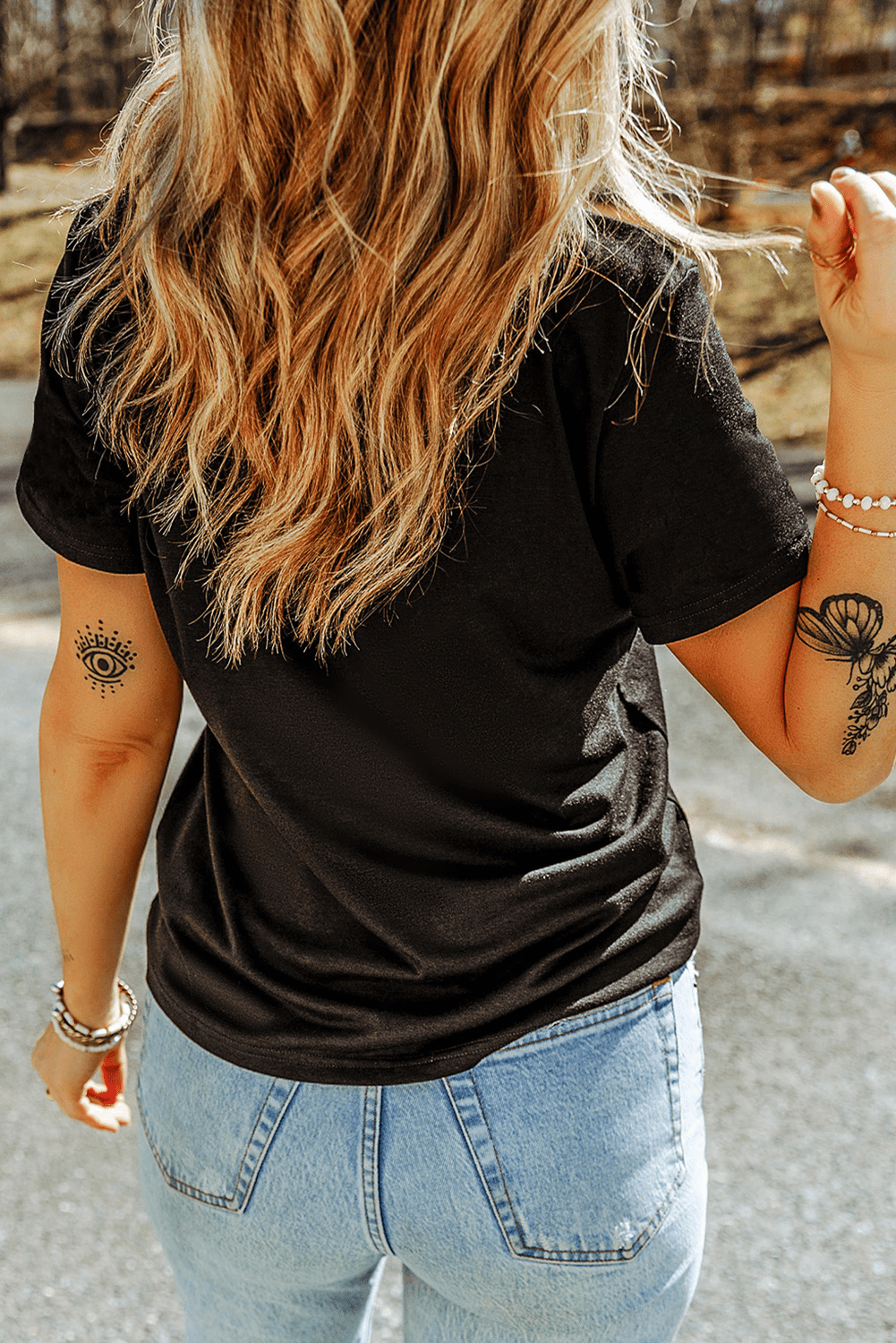 Black Sequin Basketball Patched Graphic Game Day T Shirt - Loving It Shop